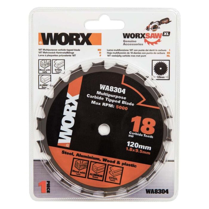 WORX WA8304 120x9,5mm Metal, Ahşap, PVC, Alüminyum Kesme, Elmas Daire Testere Bıçağı - Görsel 2