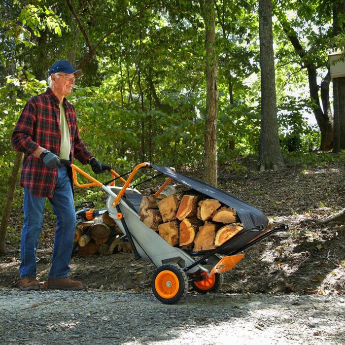WORX WG050 100Lt./136Kg. Profesyonel Çok Amaçlı El Arabası, Taşıma Arabası - Görsel 8