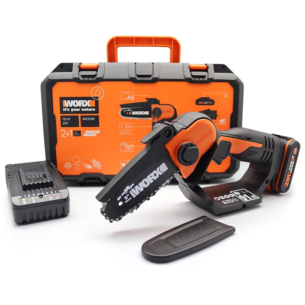 worx-wg324e-20volt-2-0ah-li-ion-12cm-profesyonel-sarjli-zincirli-testere-14635 WORX WG324E 20Volt 2.0Ah Li-ion 12CM Profesyonel Şarjlı Zincirli Testere - Görsel 1