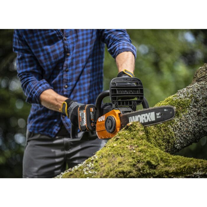WORX WG385E 40Volt 4.0Ah Li-ion 40CM Profesyonel Şarjlı Kömürsüz Zincirli Testere - Görsel 7