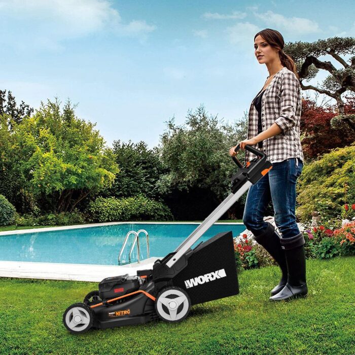 WORX WG749E 40Volt 4.0Ah. Li-ion 46CM Profesyonel Kömürsüz Şarjlı Çim Biçme - Görsel 6