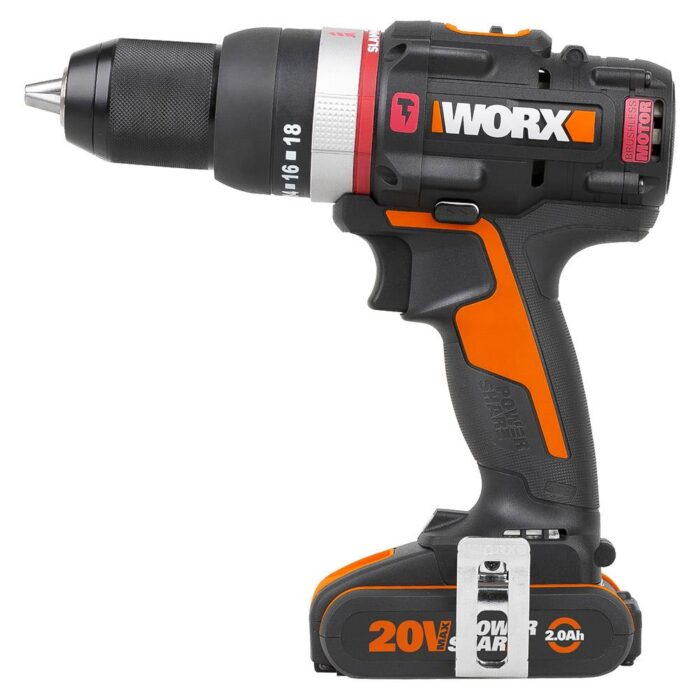 WORX WX-JCR 20Volt/2.0Ah Li-ion Çift Akülü Kömürsüz Profesyonel Darbeli Şarjlı Matkap - Görsel 2