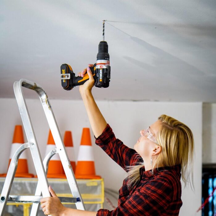 WORX WX-JCR 20Volt/2.0Ah Li-ion Çift Akülü Kömürsüz Profesyonel Darbeli Şarjlı Matkap - Görsel 7