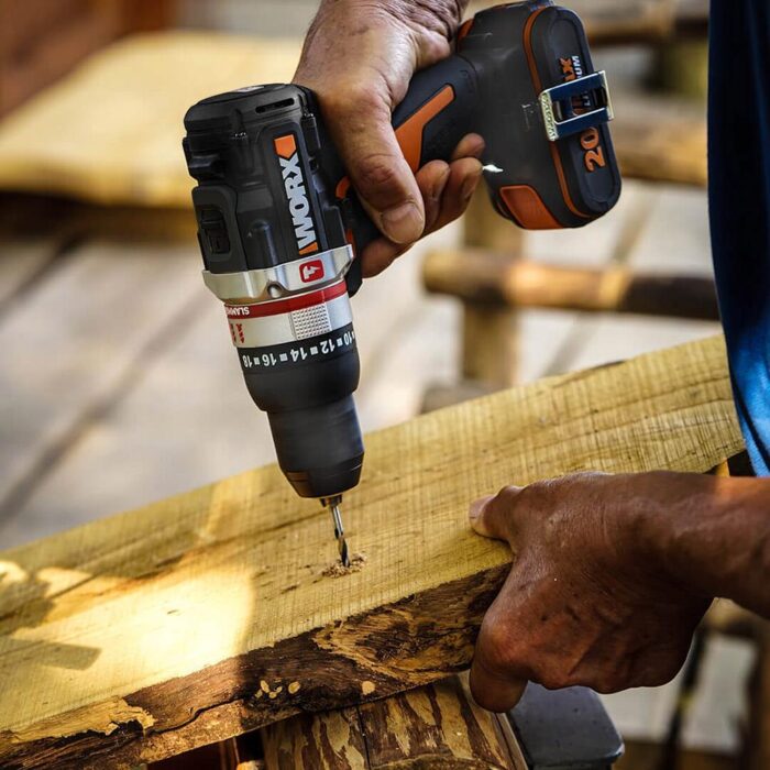 WORX WX-JCR 20Volt/2.0Ah Li-ion Çift Akülü Kömürsüz Profesyonel Darbeli Şarjlı Matkap - Görsel 8