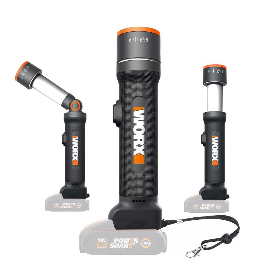 worx-wx027-9-20volt-510-lumen-cok-fonksiyonlu-led-fener-aku-dahil-degildir-14261 WORX WX027.9 20Volt 510 Lümen Çok Fonksiyonlu Led Fener (Akü Dahil Değildir) - Görsel 1
