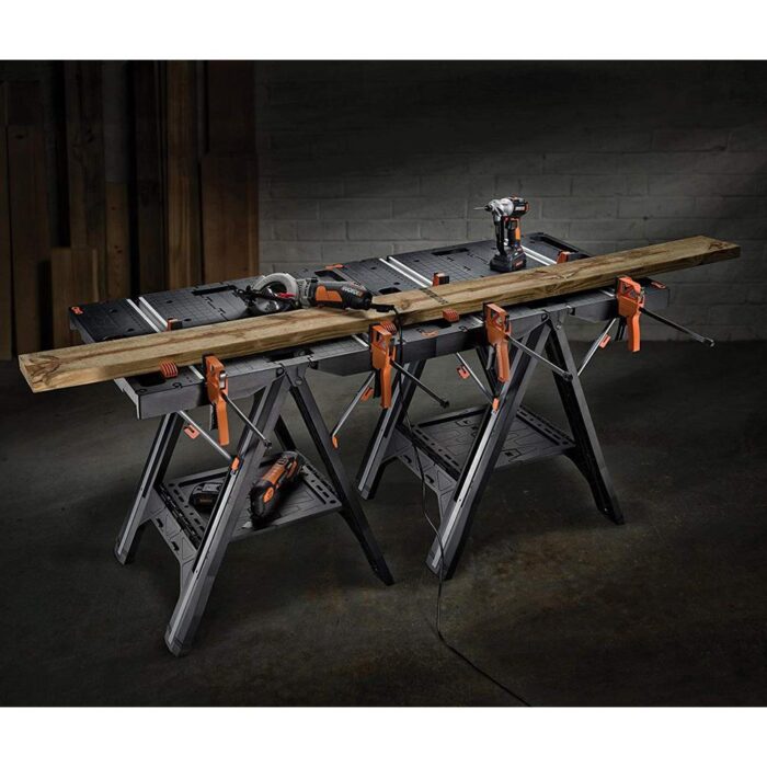 WORX WX051 Çok Fonksiyonlu Katlanabilir Çalışma Tezgâhı + 2 Adet Tetik İşkence - Görsel 4