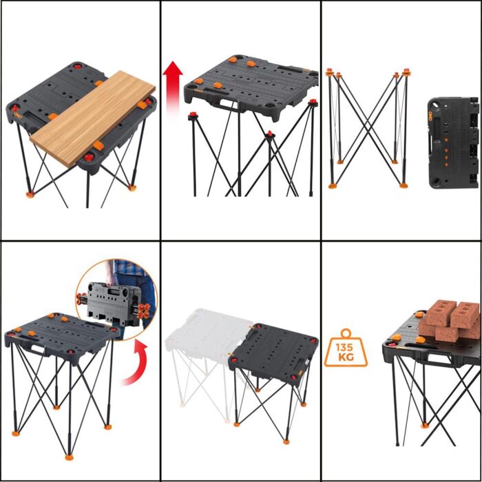 WORX WX066 Çok Fonksiyonlu Katlanabilir Çalışma Tezgâhı - Görsel 2