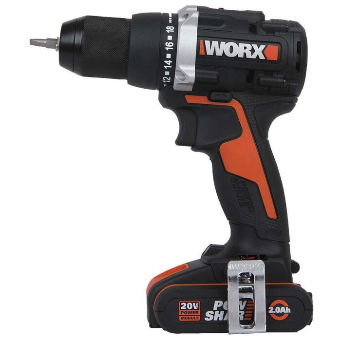 WORX WX102 20Volt/2.0Ah Li-ion Çift Akülü Kömürsüz Profesyonel Şarjlı Matkap - Görsel 2