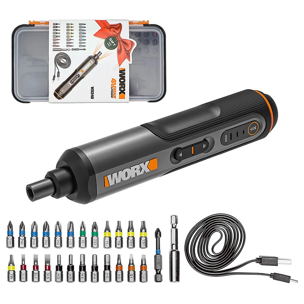worx-wx240-4volt-1-5ah-li-ion-akilli-sarjli-tornavida-26-adet-bits-uc-13776 WORX WX240 4Volt/1.5Ah. Li-ion Akıllı Şarjlı Tornavida + 26 adet Bits Uç - Görsel 1