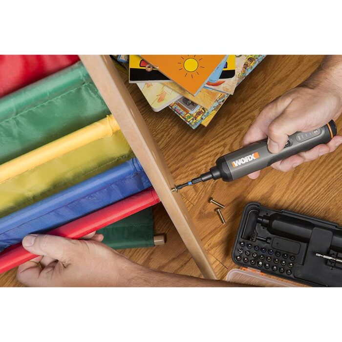 WORX WX240 4Volt/1.5Ah. Li-ion Akıllı Şarjlı Tornavida + 26 adet Bits Uç - Görsel 8