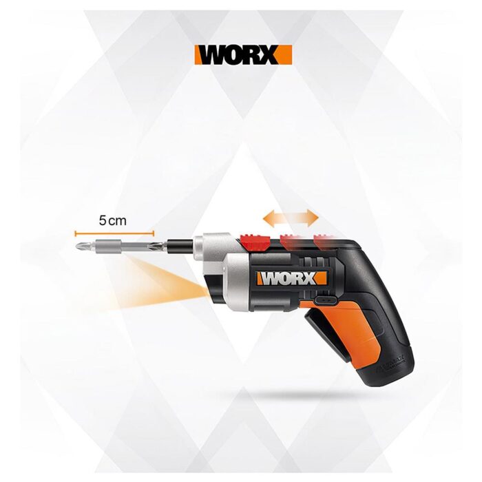 WORX WX252 4Volt/1.5Ah. Li-ion Şarjlı Tornavida + 10 adet Bits Uç - Görsel 2