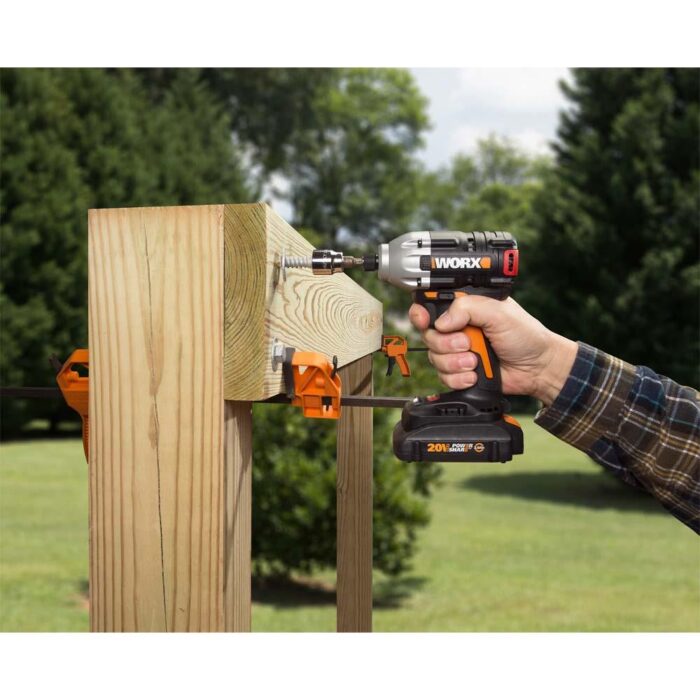 WORX WX261 20Volt 2.0Ah. Li-ion Çift Akülü 260Nm Kömürsüz Profesyonel Şarjlı Darbeli Tornavida - Görsel 3