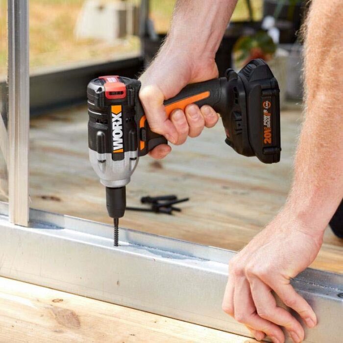 WORX WX261 20Volt 2.0Ah. Li-ion Çift Akülü 260Nm Kömürsüz Profesyonel Şarjlı Darbeli Tornavida - Görsel 5