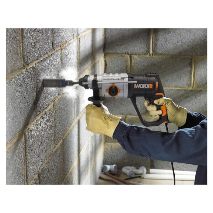 WORX WX339 800Watt 2.5J Profesyonel SDS-Plus Kırıcı/Delici + 4 Adet Uç - Görsel 4