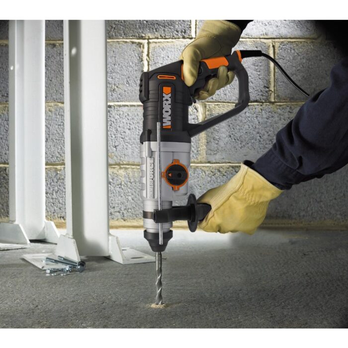 WORX WX339 800Watt 2.5J Profesyonel SDS-Plus Kırıcı/Delici + 4 Adet Uç - Görsel 5