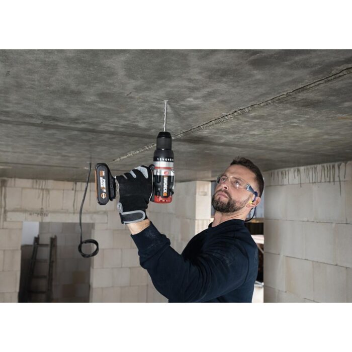 WORX WX354 20Volt/2.0Ah Li-ion Çift Akülü Kömürsüz Profesyonel Darbeli Şarjlı Matkap - Görsel 6