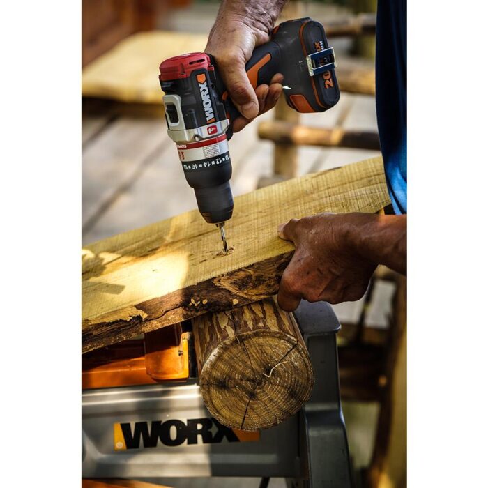 WORX WX354 20Volt/2.0Ah Li-ion Çift Akülü Kömürsüz Profesyonel Darbeli Şarjlı Matkap - Görsel 8