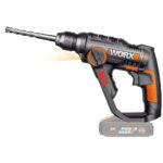WORX WX390.9 20Volt 1.2J Profesyonel SDS-Plus Pnömatik Şarjlı Matkap + 8 Adet Uç + Mandren (Akü Dahil Değildir) - Görsel 2