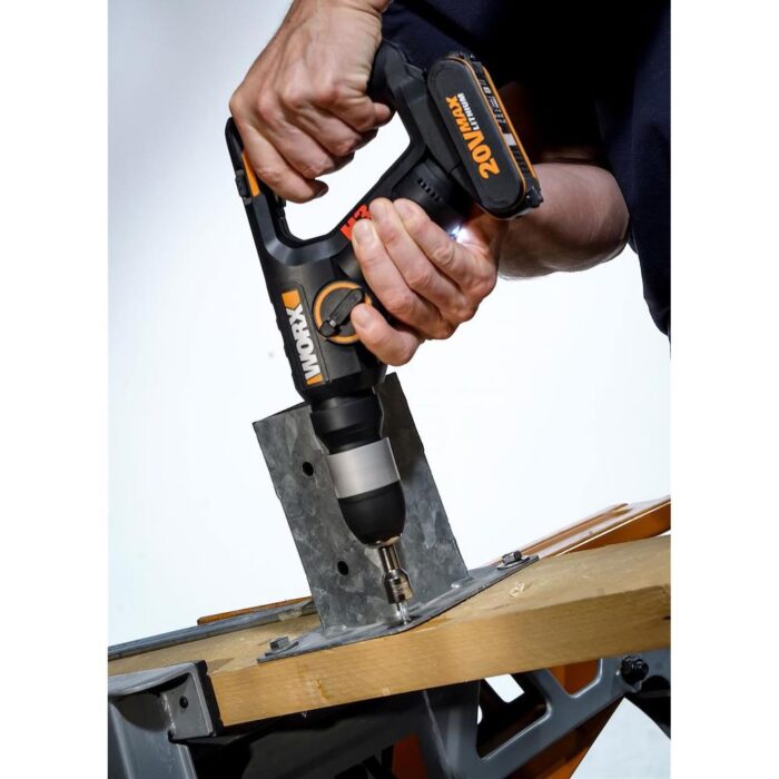 WORX WX394.3 20Volt 2.0Ah. Li-ion 1.5J Profesyonel SDS-Plus Pnömatik Şarjlı Matkap + 9 Adet Uç + Mandren - Görsel 4
