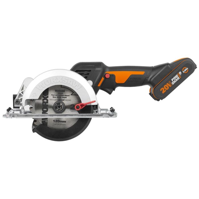 WORX WX531 20Volt 2.0Ah. Li-ion 120mm Kömürsüz Profesyonel Çok Amaçlı Daire Testere - Görsel 2