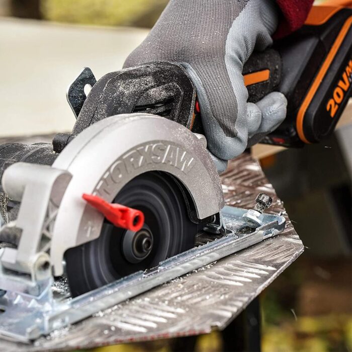 WORX WX531 20Volt 2.0Ah. Li-ion 120mm Kömürsüz Profesyonel Çok Amaçlı Daire Testere - Görsel 5