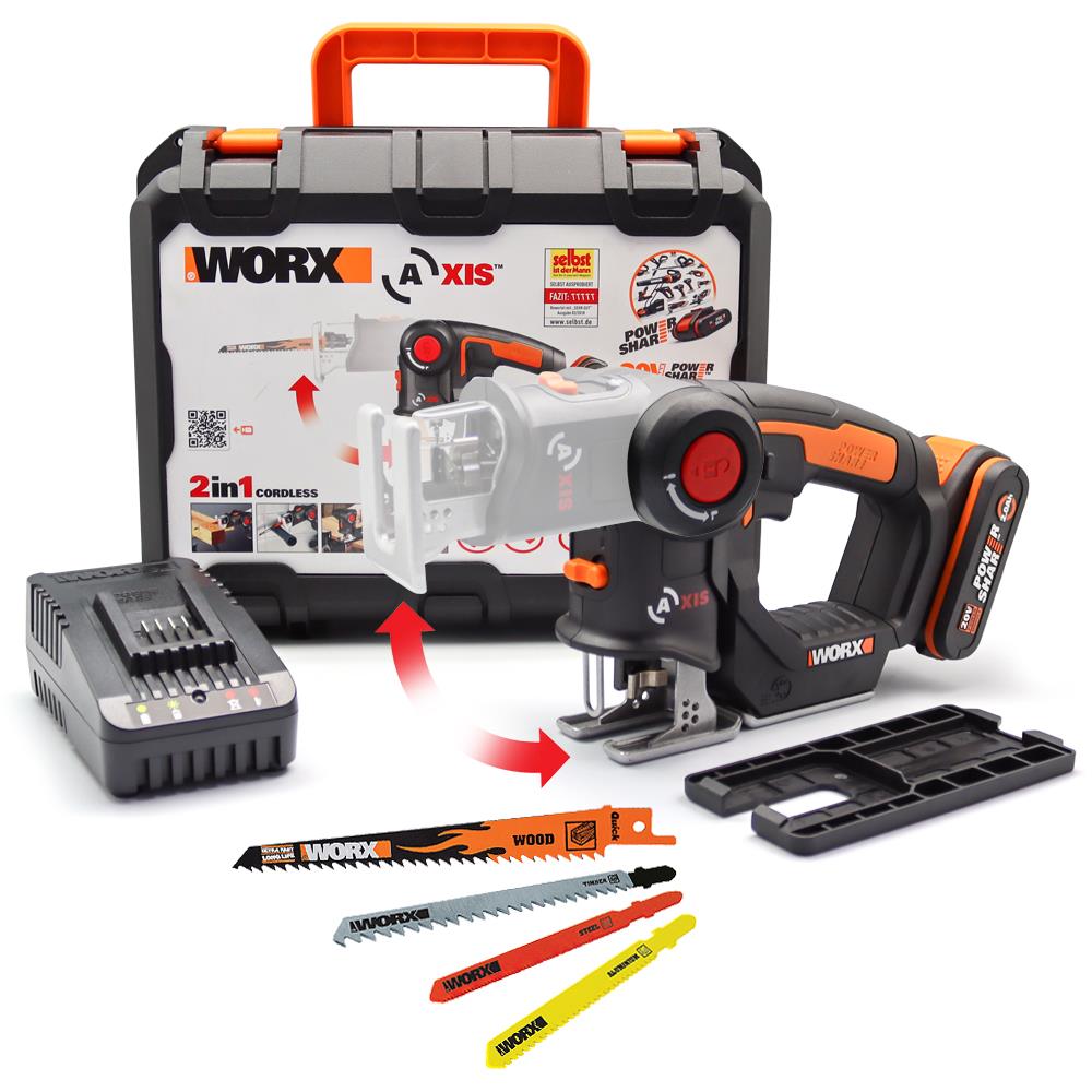 worx-wx550-20volt-2-0ah-li-ion-profesyonel-dekupaj-ve-tilki-kuyrugu-testere-14169 WORX WX550 20Volt 2.0Ah. Li-ion Profesyonel Dekupaj ve Tilki Kuyruğu Testere - Görsel 1