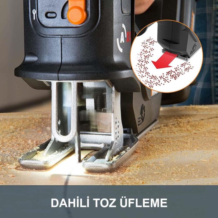 WORX WX550 20Volt 2.0Ah. Li-ion Profesyonel Dekupaj ve Tilki Kuyruğu Testere - Görsel 10