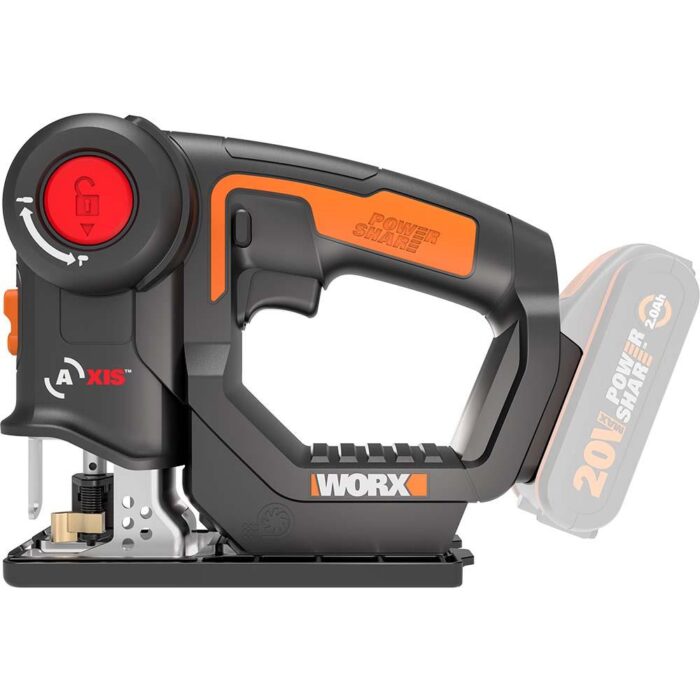 WORX WX550.9 20Volt Profesyonel Dekupaj ve Tilki Kuyruğu Testere (Akü Dahil Değildir) - Görsel 2