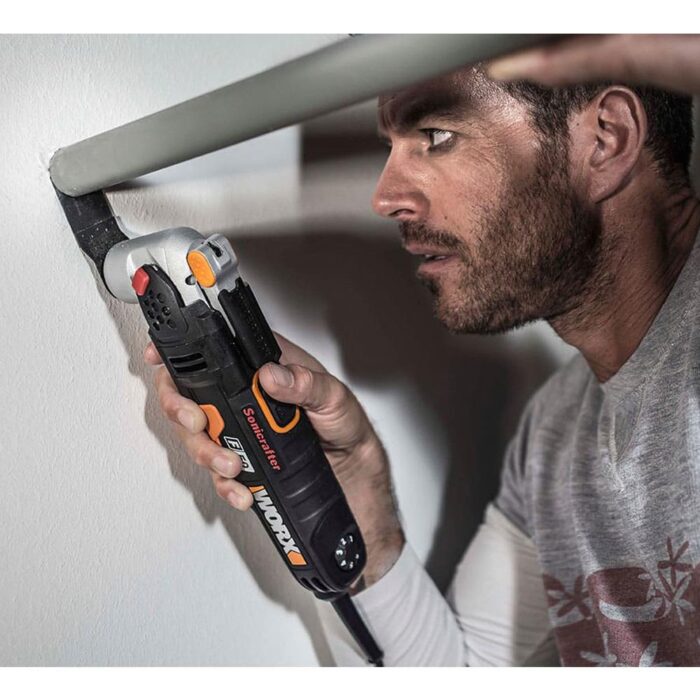 WORX WX681 450Watt Profesyonel Çok Amaçlı Devir Ayarlı Kesme Raspalama ve Zımpara + 39 Adet Aksesuar - Görsel 5