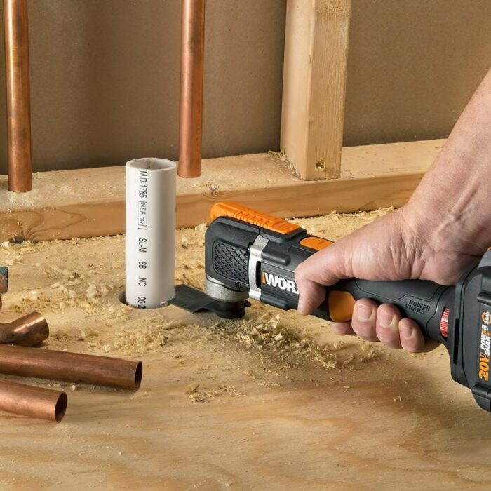 WORX WX696 20Volt 2.0Ah. Li-ion Profesyonel Çok Amaçlı Devir Ayarlı Şarjlı Kesme, Raspalama ve Zımpara - Görsel 3