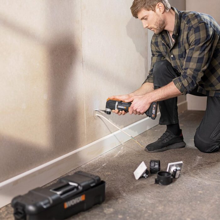 WORX WX696 20Volt 2.0Ah. Li-ion Profesyonel Çok Amaçlı Devir Ayarlı Şarjlı Kesme, Raspalama ve Zımpara - Görsel 4