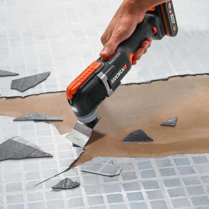 WORX WX696 20Volt 2.0Ah. Li-ion Profesyonel Çok Amaçlı Devir Ayarlı Şarjlı Kesme, Raspalama ve Zımpara - Görsel 9