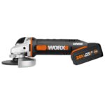 WORX WX803 20Volt 2.0/4.0 Ah. Li-ion Çift Akülü 125mm Profesyonel Şarjlı Avuç Taşlama - Görsel 2