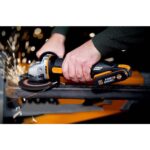 WORX WX803 20Volt 2.0/4.0 Ah. Li-ion Çift Akülü 125mm Profesyonel Şarjlı Avuç Taşlama - Görsel 3