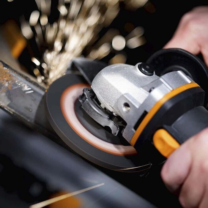 WORX WX803 20Volt 2.0/4.0 Ah. Li-ion Çift Akülü 125mm Profesyonel Şarjlı Avuç Taşlama - Görsel 8