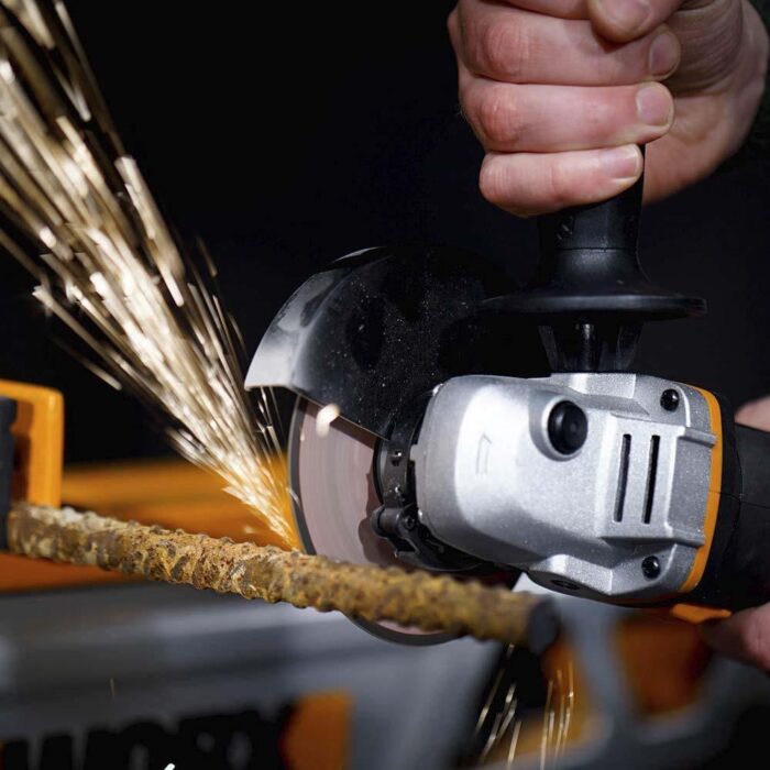 WORX WX803 20Volt 2.0/4.0 Ah. Li-ion Çift Akülü 125mm Profesyonel Şarjlı Avuç Taşlama - Görsel 9