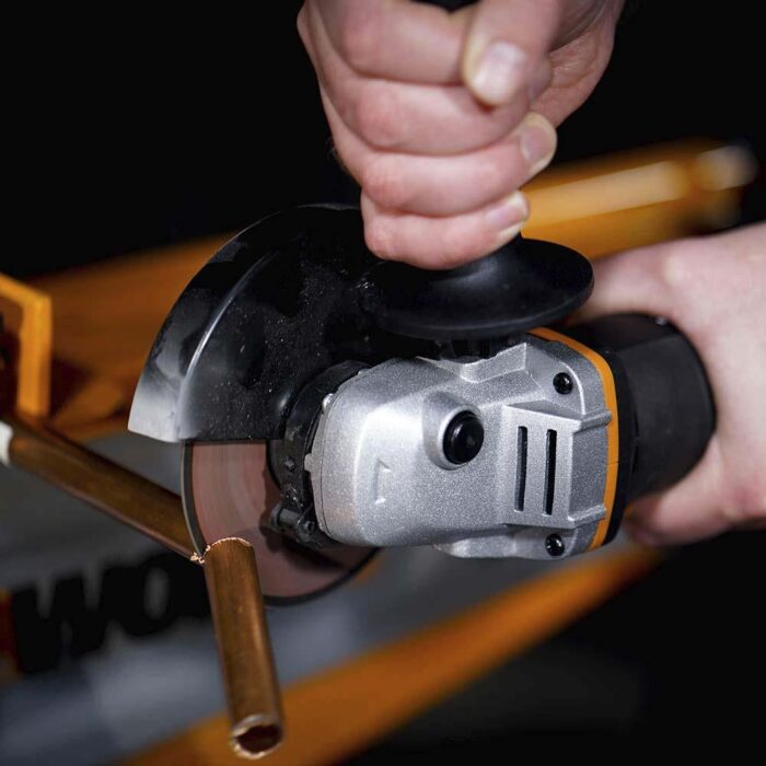 WORX WX803 20Volt 2.0/4.0 Ah. Li-ion Çift Akülü 125mm Profesyonel Şarjlı Avuç Taşlama - Görsel 10