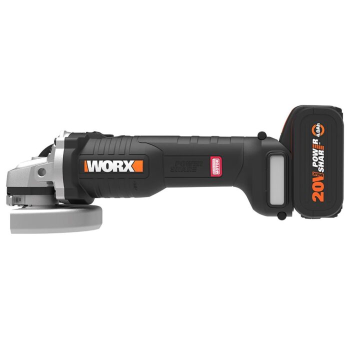WORX WX812 20Volt 4.0Ah. 125mm Kömürsüz Profesyonel Şarjlı Avuç Taşlama - Görsel 2