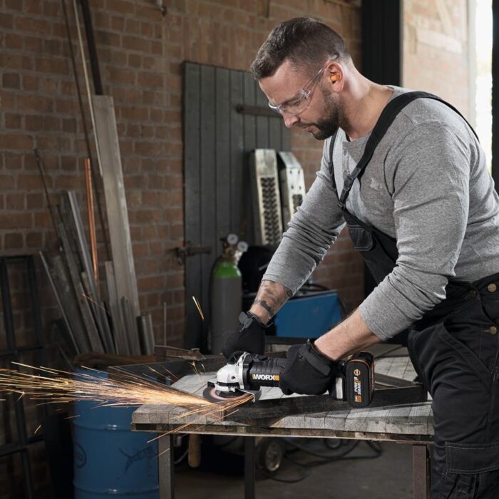 WORX WX812 20Volt 4.0Ah. 125mm Kömürsüz Profesyonel Şarjlı Avuç Taşlama - Görsel 5