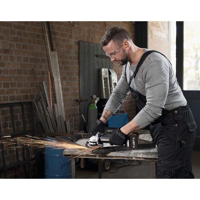 WORX WX812.9 20Volt 125mm Kömürsüz Profesyonel Avuç Taşlama (Akü Dahil Değildir) - Görsel 5