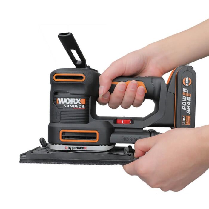 WORX WX820 20Volt 2.0Ah. Li-ion Profesyonel Devir Ayarlı Çok Amaçlı Şarjlı Zımpara - Görsel 2