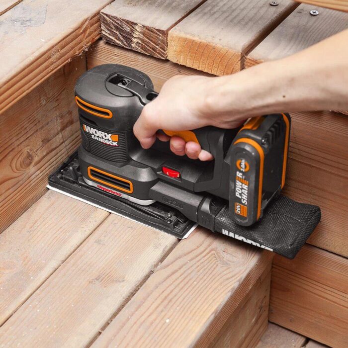 WORX WX820 20Volt 2.0Ah. Li-ion Profesyonel Devir Ayarlı Çok Amaçlı Şarjlı Zımpara - Görsel 3