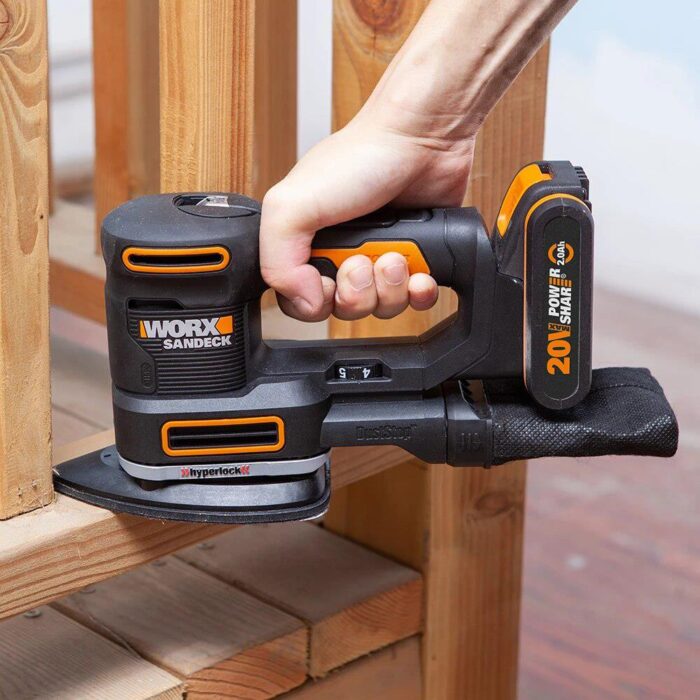WORX WX820 20Volt 2.0Ah. Li-ion Profesyonel Devir Ayarlı Çok Amaçlı Şarjlı Zımpara - Görsel 4