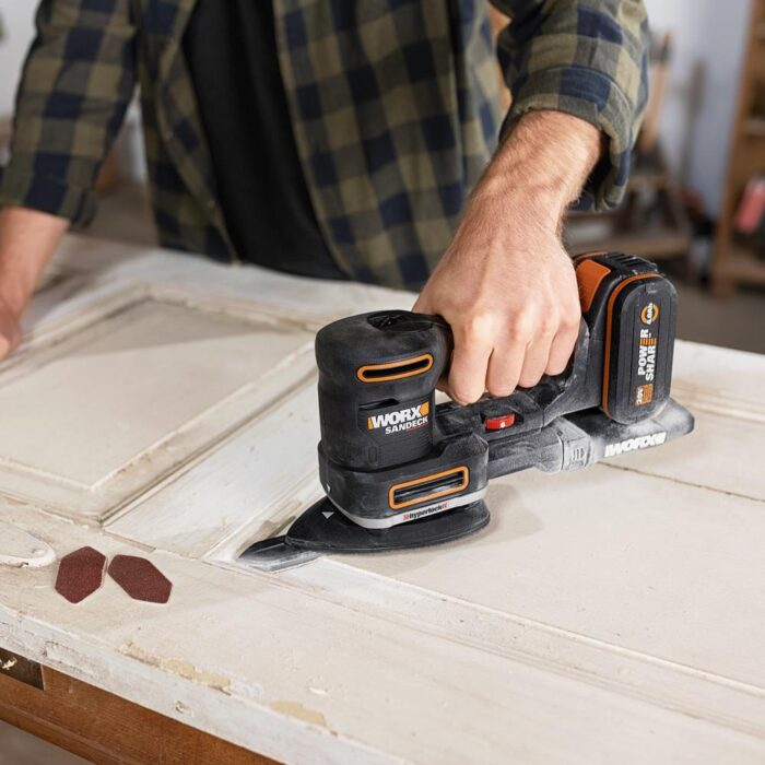 WORX WX820 20Volt 2.0Ah. Li-ion Profesyonel Devir Ayarlı Çok Amaçlı Şarjlı Zımpara - Görsel 9